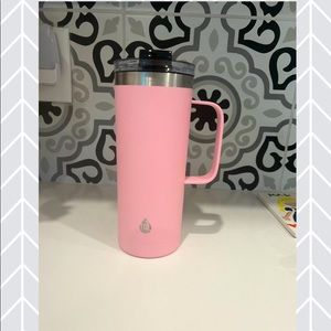 Insulated stainless steel bubblegum pink 24 oz cup like yeti.. hardly used L@@K